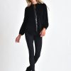 Women Muche & Muchette | Viva Velvet Top Black