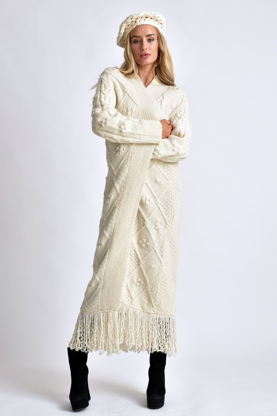 Women Muche & Muchette | Snowy Maxi Cardi Natural