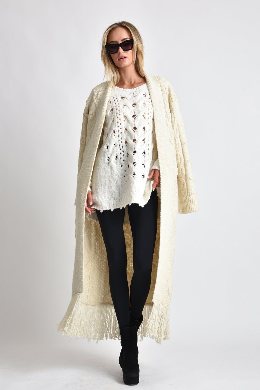 Women Muche & Muchette | Snowy Maxi Cardi Natural