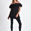 Women Muche & Muchette | Tati Tulle Top Black