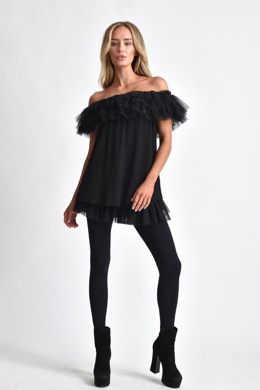 Women Muche & Muchette | Tati Tulle Top Black