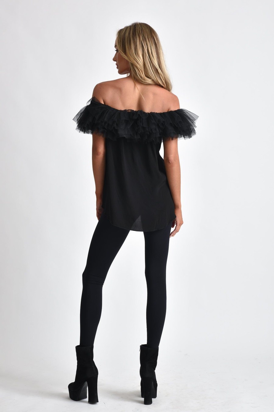 Women Muche & Muchette | Tati Tulle Top Black