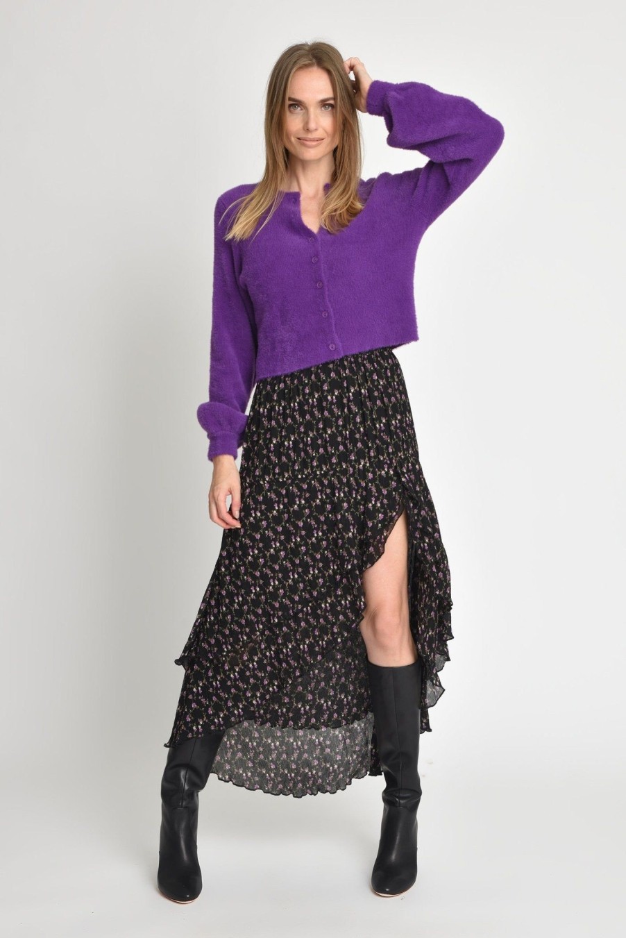 Women Muche & Muchette | Ralphy Plush Cardi Purple